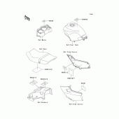 Схема вузла: Інформаційні наклейки для Kawasaki EX250 Ninja 250