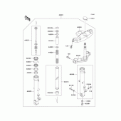 Схема узла: Вилка передней оси для Kawasaki ZX600 Ninja ZX-6