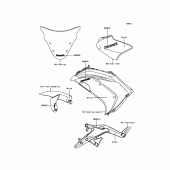 Схема вузла: Decals(White) для Kawasaki EX650 ER-6F ABS