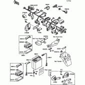 Схема вузла: Electrical equipment(1/2) для Kawasaki EX500 GPZ500S