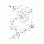 Схема узла: Ступица заднего колеса для Kawasaki ZX900 Ninja ZX-9R