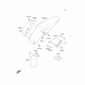 Схема узла: Заднее крыло для Kawasaki KLX400 KLX400R