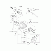 Схема узла: Воздушный фильтр для Kawasaki EN500 Vulcan 500 LTD