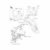 Схема вузла: Сидіння (-jkbvnka1 5a014810) для Kawasaki VN1600 Vulcan 1600 Classic