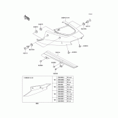 Схема вузла: Задні бічні обтічники & Захист ланцюга для Kawasaki ZX1200 Ninja ZX-12R
