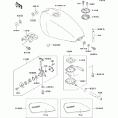 Схема вузла: Паливний бак(zr550-b3) для Kawasaki ZR550 Zephyr