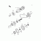 Схема вузла: Secondary shaft для Kawasaki ZG1200 Voyager XII