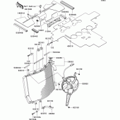 Схема вузла: Радіатор для Kawasaki ZX1400 ZZR1400 ABS