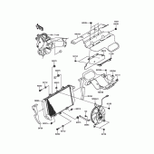 Схема вузла: Радіатор для Kawasaki ZX1000 Z1000SX ABS