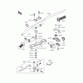 Схема вузла: Кермо & Пульт управління рульовим для Kawasaki KX250/ KX252 KX250