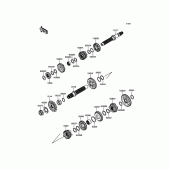 Схема узла: Трансмиссия для Kawasaki BX250 NINJA 250SL