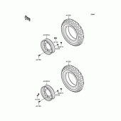 Схема узла: Колеса (Шины) для Kawasaki KMX50 KSR-I