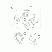 Схема вузла: Заднє гальмо для Kawasaki ZX1100 GPZ1100
