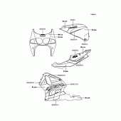 Схема вузла: Наклейки (Green/Black; ZX750-P7) для Kawasaki ZX750 Ninja ZX-7R