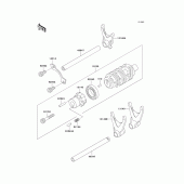 Схема вузла: Gear change drum/shift fork(s) для Kawasaki ZX750 Ninja ZX-7R