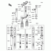 Схема узла: Передняя вилка(LGFA/LHFA) для Kawasaki BJ250