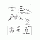 Схема вузла: Decals(Titanium/Black) для Kawasaki VN1700 VN1700 Classic Tourer ABS
