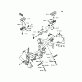 Схема узла: Подножки для Kawasaki KLX250 KLX250