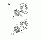 Схема узла: Колеса (Шины) для Kawasaki KMX50 KSR-I