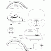 Схема вузла: Decals(red/silver)(vn1500-l2h) для Kawasaki VN1500 VN1500 Classic Tourer Fi