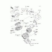 Схема вузла: Клапанна кришка для Kawasaki VN1600 Vulcan 1600 Nomad