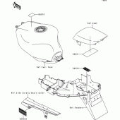 Схема узла: Информационные наклейки для Kawasaki ZX900 Ninja ZX-9R