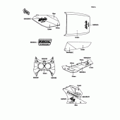 Схема узла: Decals(green/blue/white) для Kawasaki ZX750 Ninja ZX-7