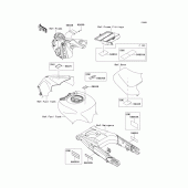 Схема узла: Информационные наклейки для Kawasaki ZX1400 Ninja ZX-14R ABS