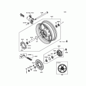 Схема вузла: Ступиця заднього колеса для Kawasaki ZR800 Z800 ABS