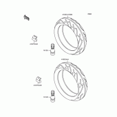 Схема узла: Колеса (Шины) для Kawasaki ZX400 ZZR400
