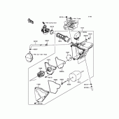 Схема узла: Воздушный фильтр для Kawasaki KLX140 KLX140L