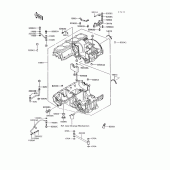 Схема вузла: Картер двигуна для Kawasaki ZG1200 Voyager XII