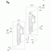 Схема вузла: Підвіска/амортизатор для Kawasaki ZR1100 Zephyr 1100RS