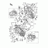 Схема узла: Картер двигателя (1/2) для Kawasaki VN1500 Vulcan 88
