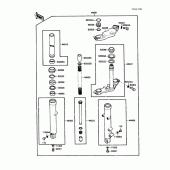 Схема вузла: Вилка передньої осі для Kawasaki EX250 Ninja 250