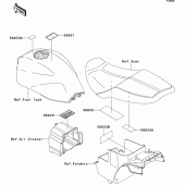 Схема вузла: Інформаційні наклейки для Kawasaki ZR1200 ZRX1200