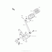Схема вузла: Педаль гальма/torque Link для Kawasaki VN900 Vulcan 900 Classic LT