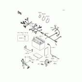 Схема узла: Электрооборудование для Kawasaki KL250 KLR250