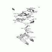 Схема вузла: Бічна кришка\захист ланцюга для Kawasaki EX400 Ninja 400R ABS