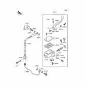 Схема вузла: Передній гальмівний циліндр для Kawasaki KLX250 D-Tracker