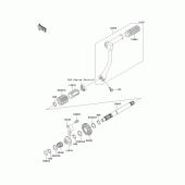 Схема узла: Kickstarter mechanism(a1) для Kawasaki KLX110 KLX110
