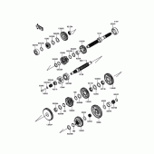 Схема вузла: Трансмісія для Kawasaki ZG1400 1400GTR ABS