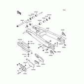 Схема вузла: Задній важіль (маятник) для Kawasaki KLX250 KLX250
