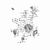 Схема вузла: Головка циліндра для Kawasaki KLX110 KLX110L