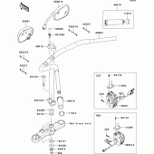 Схема вузла: Кермо & Пульт управління рульовий для Kawasaki VN1700 Vulcan 1700 Voyager Custom ABS