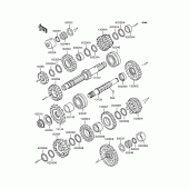 Схема вузла: Трансмісія для Kawasaki ZR400 Zephyr X