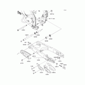 Схема вузла: Задній важіль (маятник) для Kawasaki KLX140 KLX140