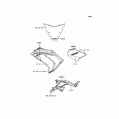 Схема вузла: Decals(White) для Kawasaki EX650 ER-6F