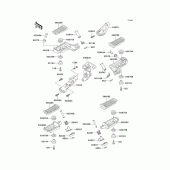 Схема узла: Подножки для Kawasaki ZG1000 1000GTR