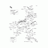 Схема узла: Задние боковые обтекатели & Защита цепи для Kawasaki EX250 Ninja 250